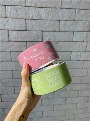 Картонная уплотнительная лента с логотипом Pantone Цветная печатная упаковочная лента Маленькая MOQ